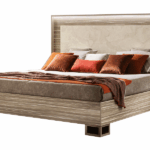 Luce Queen size bed w/ Wooden headboard