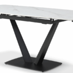 109 Dining Table w/ Extension White Ceramic