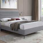Hunter Linen Textured Fabric Upholstered Bed