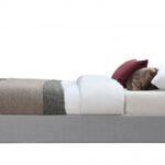 Hunter Linen Textured Fabric Upholstered Bed
