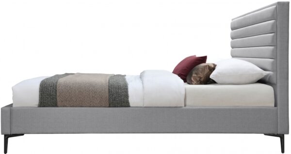 Hunter Linen Textured Fabric Upholstered Bed