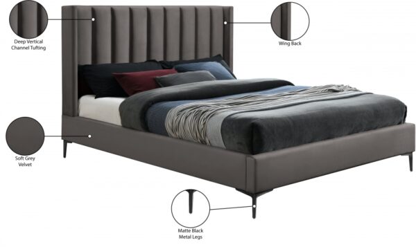 Nadia Velvet Upholstered Bed