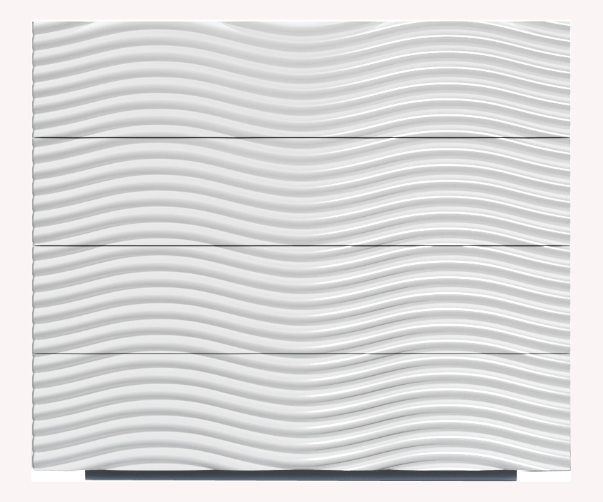 Wave Single Dresser White