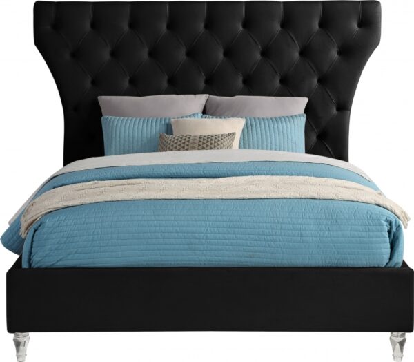 Kira Velvet Upholstered Bed