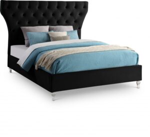 Kira Velvet Upholstered Bed