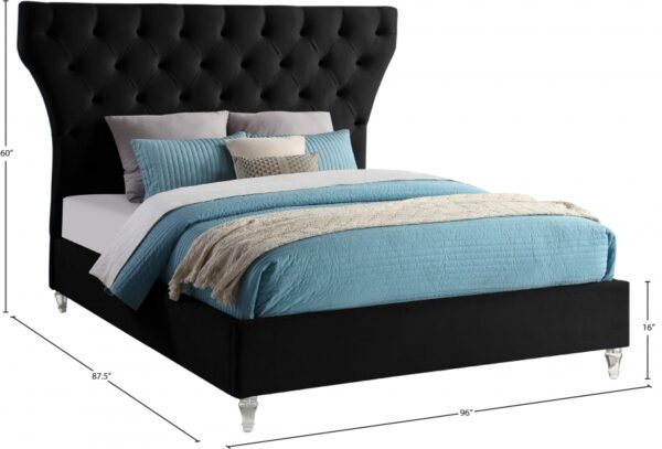 Kira Velvet Upholstered Bed