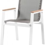 Nizuc Mesh Water Resistant Fabric Outdoor Patio Dining Arm Chair