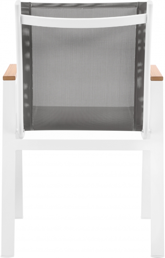 Nizuc Mesh Water Resistant Fabric Outdoor Patio Dining Arm Chair