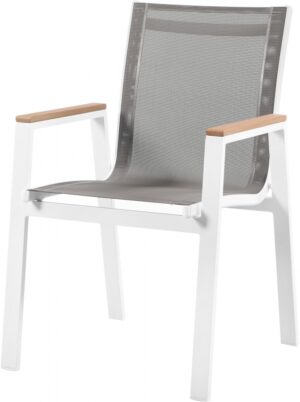 Nizuc Mesh Water Resistant Fabric Outdoor Patio Dining Arm Chair