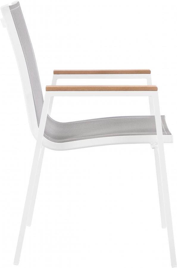 Nizuc Mesh Water Resistant Fabric Outdoor Patio Dining Arm Chair