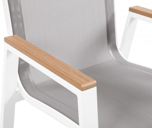 Nizuc Mesh Water Resistant Fabric Outdoor Patio Dining Arm Chair