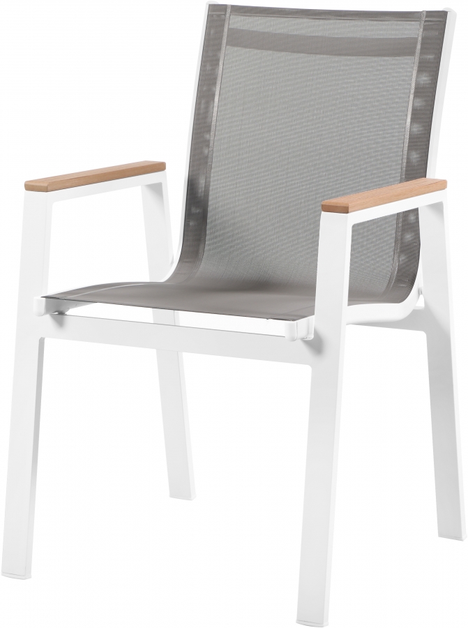 Nizuc Mesh Water Resistant Fabric Outdoor Patio Dining Arm Chair