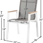 Nizuc Mesh Water Resistant Fabric Outdoor Patio Dining Arm Chair
