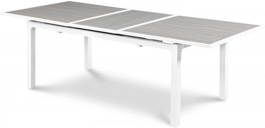 Nizuc 77" - 100.5" Aluminum Outdoor Patio Extendable Dining Table