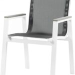 Nizuc Mesh Water Resistant Fabric Outdoor Patio Dining Arm Chair