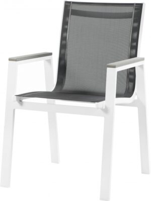 Nizuc Mesh Water Resistant Fabric Outdoor Patio Dining Arm Chair