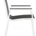 Nizuc Mesh Water Resistant Fabric Outdoor Patio Dining Arm Chair