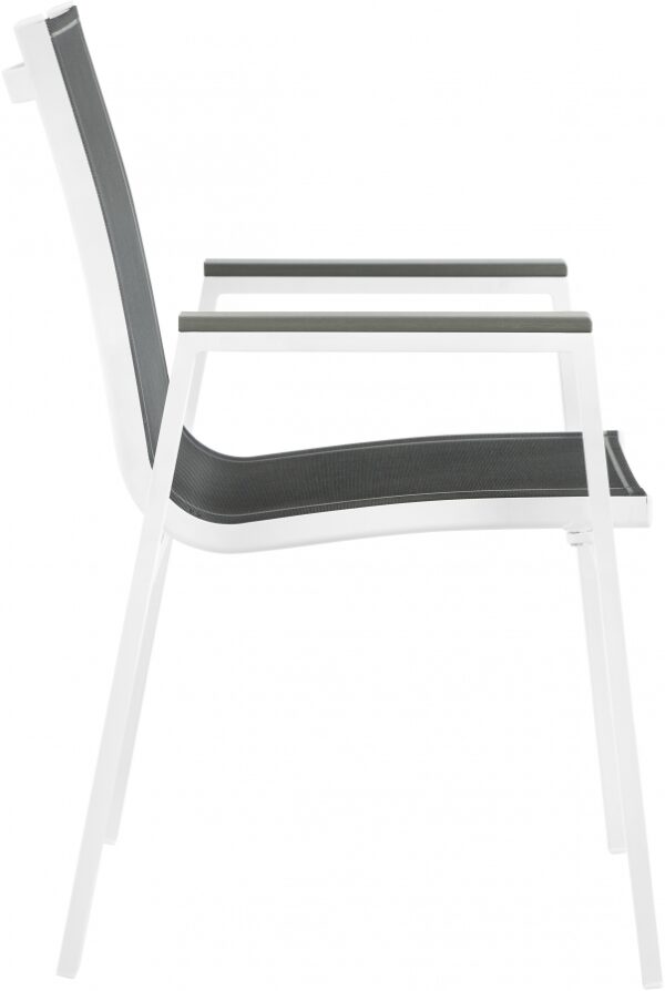 Nizuc Mesh Water Resistant Fabric Outdoor Patio Dining Arm Chair