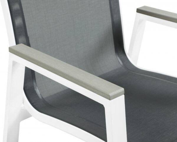 Nizuc Mesh Water Resistant Fabric Outdoor Patio Dining Arm Chair