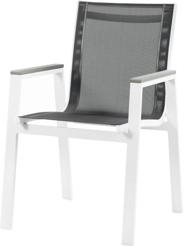 Nizuc Mesh Water Resistant Fabric Outdoor Patio Dining Arm Chair