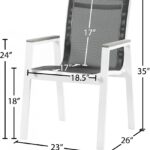 Nizuc Mesh Water Resistant Fabric Outdoor Patio Dining Arm Chair