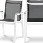 Nizuc Mesh Water Resistant Fabric Outdoor Patio Dining Arm Chair