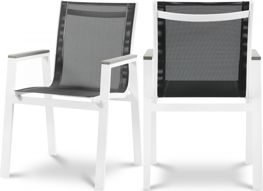 Nizuc Mesh Water Resistant Fabric Outdoor Patio Dining Arm Chair
