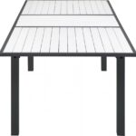 Nizuc 77" - 100.5" Aluminum Outdoor Patio Extendable Dining Table