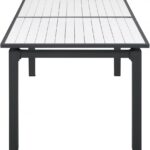 Nizuc 77" - 100.5" Aluminum Outdoor Patio Extendable Dining Table