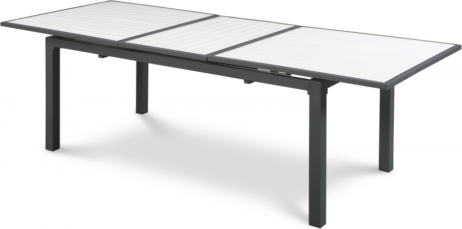 Nizuc 77" - 100.5" Aluminum Outdoor Patio Extendable Dining Table