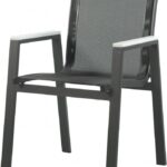 Nizuc Mesh Water Resistant Fabric Outdoor Patio Dining Arm Chair
