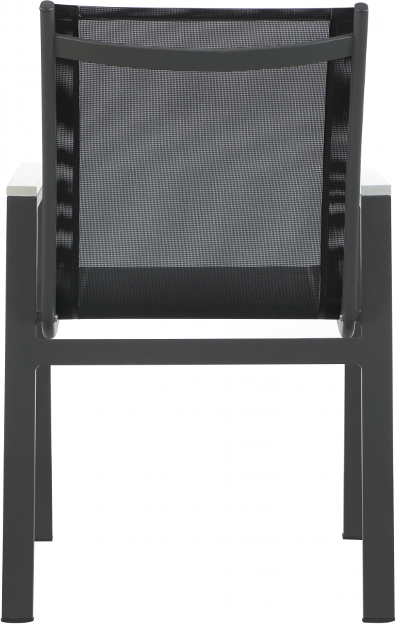 Nizuc Mesh Water Resistant Fabric Outdoor Patio Dining Arm Chair