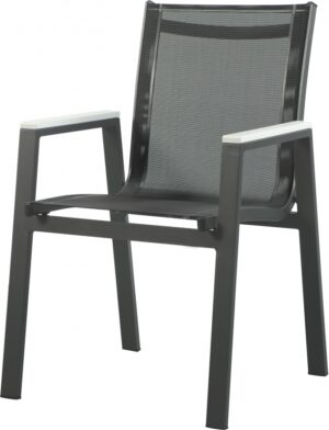 Nizuc Mesh Water Resistant Fabric Outdoor Patio Dining Arm Chair