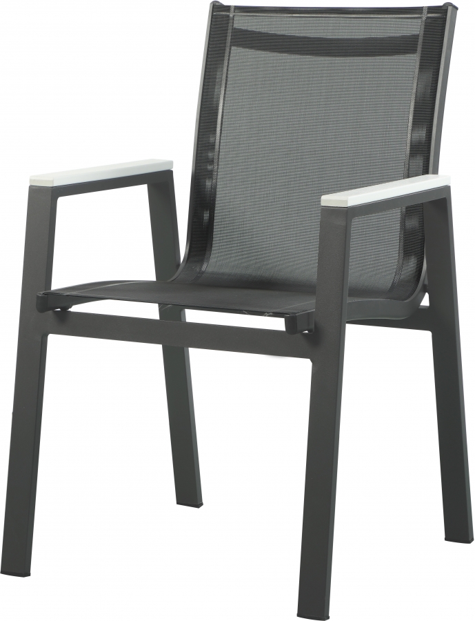Nizuc Mesh Water Resistant Fabric Outdoor Patio Dining Arm Chair