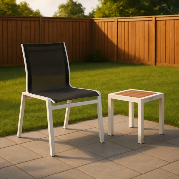 Nizuc Mesh Water Resistant Fabric Outdoor Patio Dining Chair