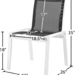 Nizuc Mesh Water Resistant Fabric Outdoor Patio Dining Chair