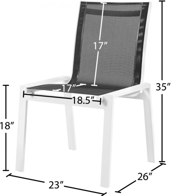 Nizuc Mesh Water Resistant Fabric Outdoor Patio Dining Chair