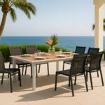 Nizuc Mesh Water Resistant Fabric Outdoor Patio Dining Chair