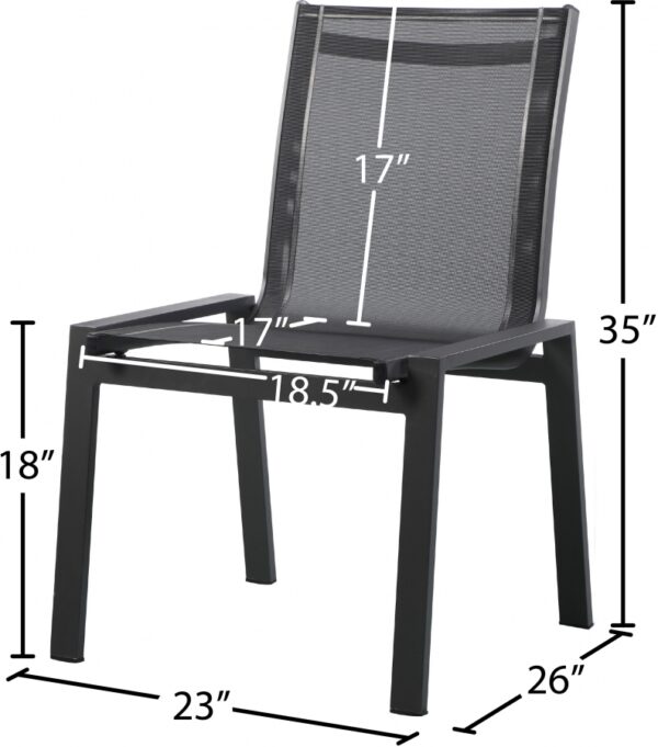 Nizuc Mesh Water Resistant Fabric Outdoor Patio Dining Chair
