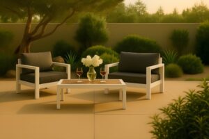 Nizuc Aluminum Outdoor Patio Coffee Table