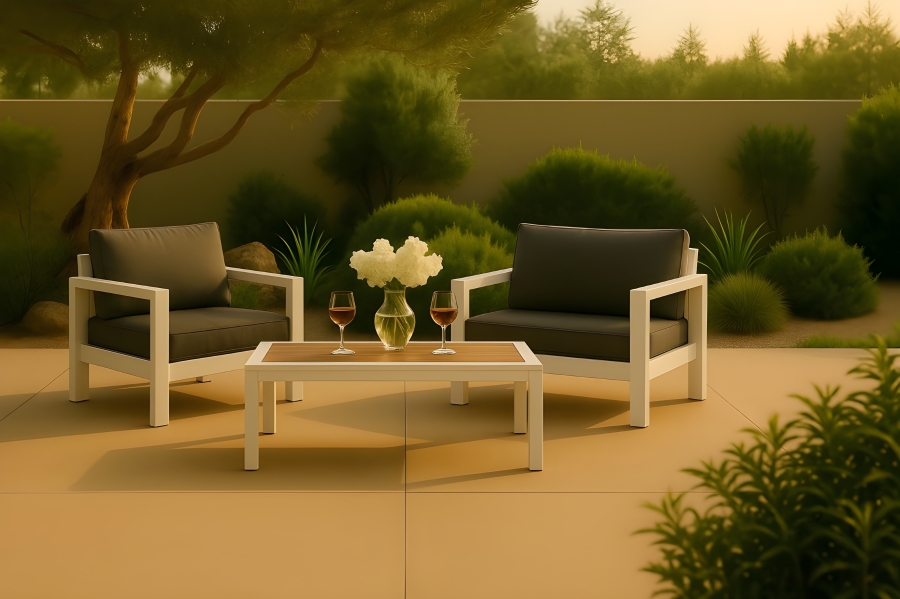 Nizuc Aluminum Outdoor Patio Coffee Table