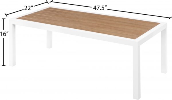 Nizuc Aluminum Outdoor Patio Coffee Table