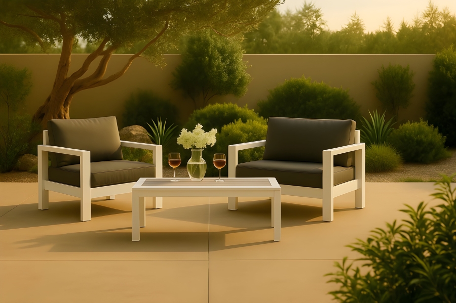 Nizuc Aluminum Outdoor Patio Coffee Table