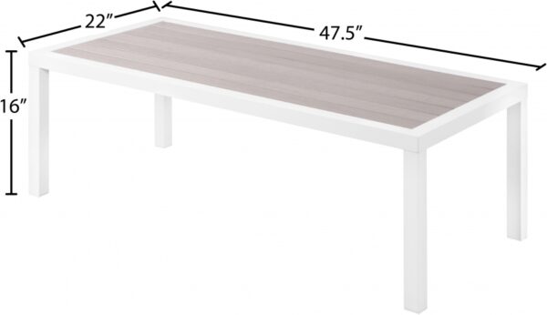 Nizuc Aluminum Outdoor Patio Coffee Table