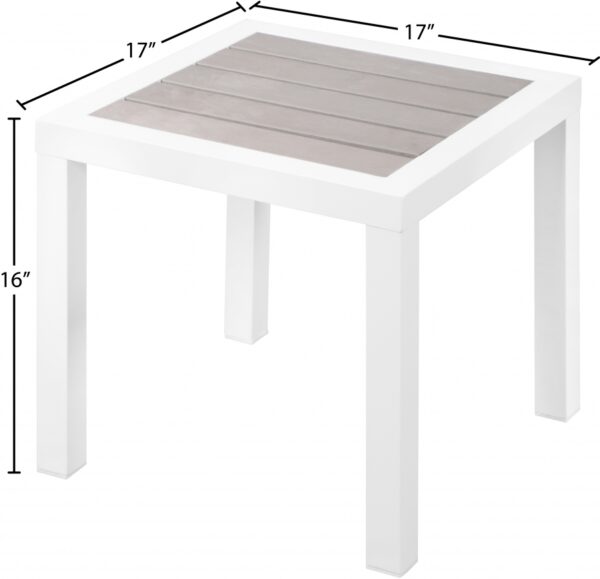 Nizuc Aluminum Outdoor Patio End Table