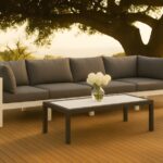 Nizuc Aluminum Outdoor Patio Coffee Table