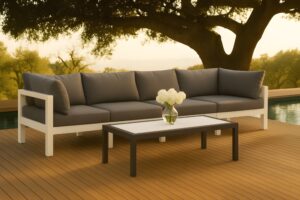 Nizuc Aluminum Outdoor Patio Coffee Table