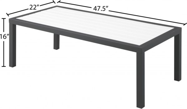 Nizuc Aluminum Outdoor Patio Coffee Table