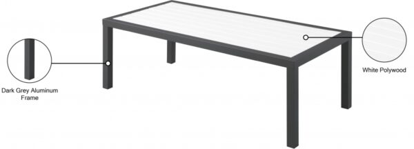 Nizuc Aluminum Outdoor Patio Coffee Table