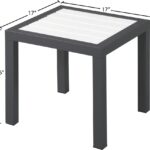 Nizuc Aluminum Outdoor Patio End Table